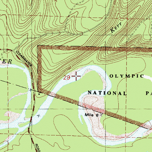 Topographic Map of Kerr Creek, WA