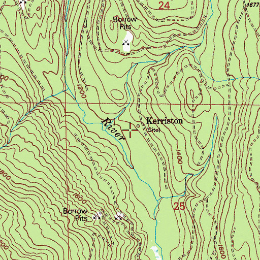 Topographic Map of Kerriston, WA