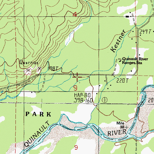 Topographic Map of Kestner Creek, WA