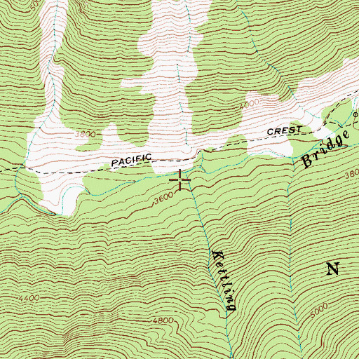 Topographic Map of Kettling Creek, WA