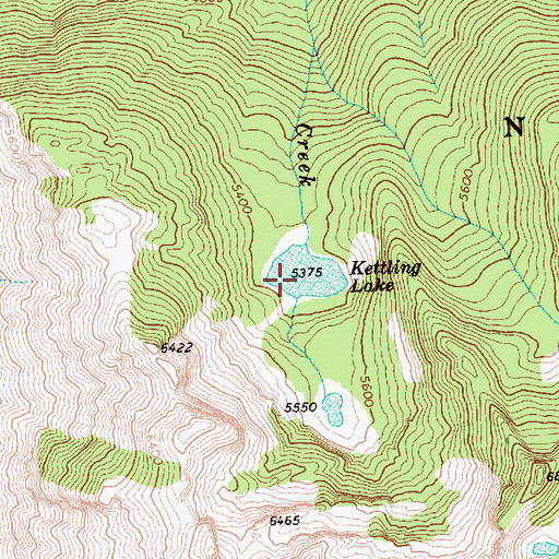 Topographic Map of Kettling Lake, WA