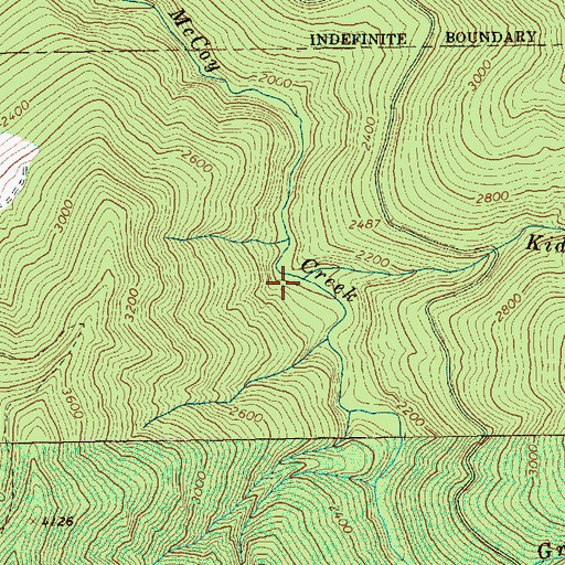 Topographic Map of Kidd Creek, WA