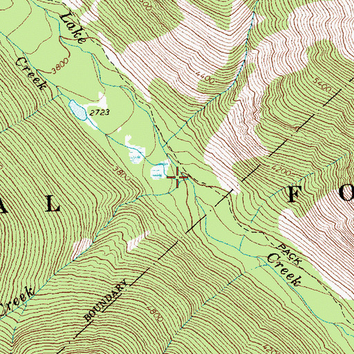 Topographic Map of Kidney Creek, WA
