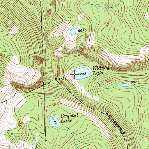 Topographic Map of Kidney Lake, WA