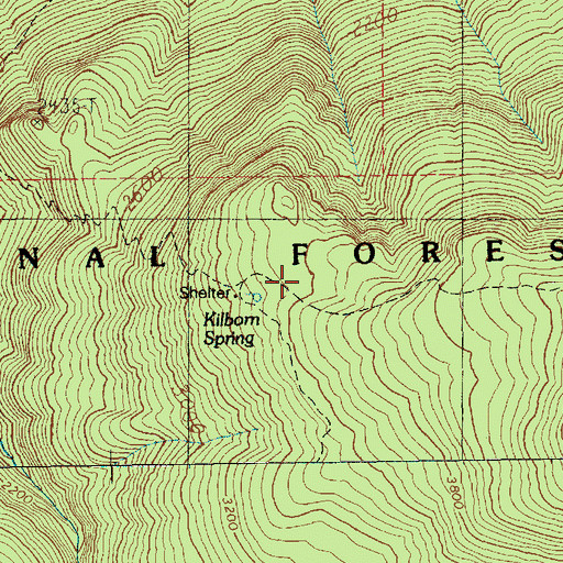 Topographic Map of Kilborn Spring, WA