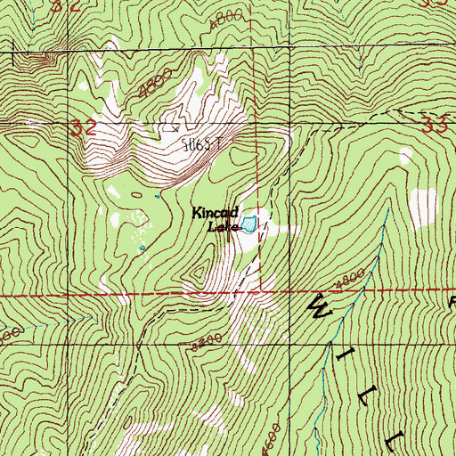 Topographic Map of Kincaid Lake, WA