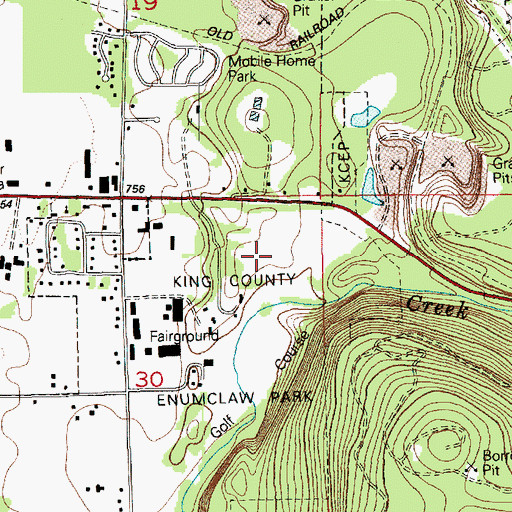 Topographic Map of King County Enumclaw Park, WA
