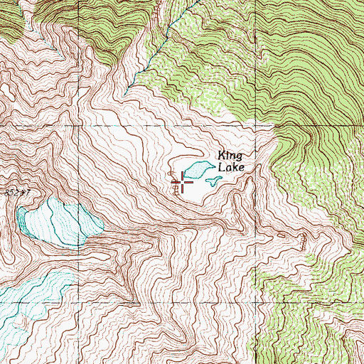 Topographic Map of King Lake, WA