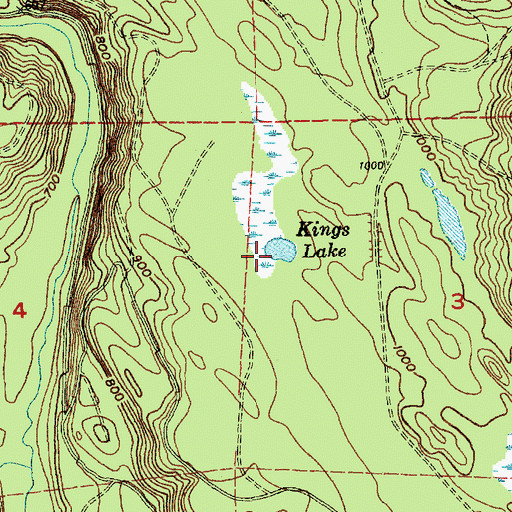 Topographic Map of Kings Lake, WA