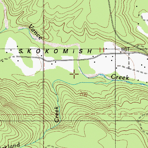 Topographic Map of Kirkland Creek, WA