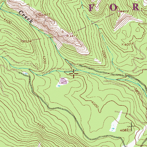 Topographic Map of Kitten Creek, WA
