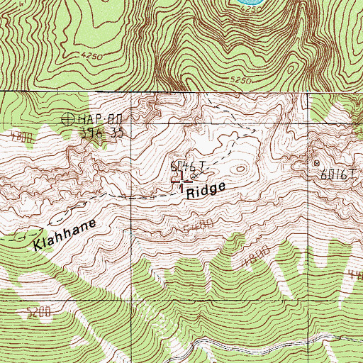Topographic Map of Klahhane Ridge, WA