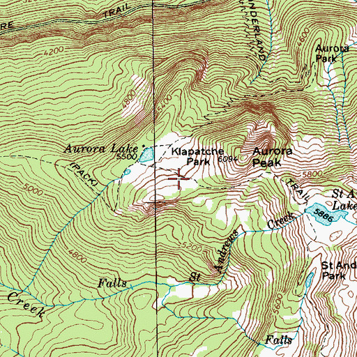Topographic Map of Klapatche Park, WA