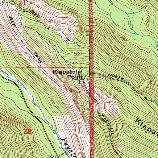 Topographic Map of Klapatche Point, WA