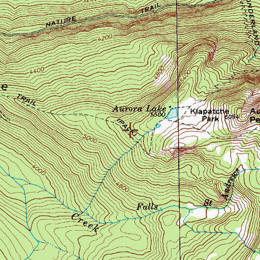 Topographic Map of Klapatche Ridge, WA