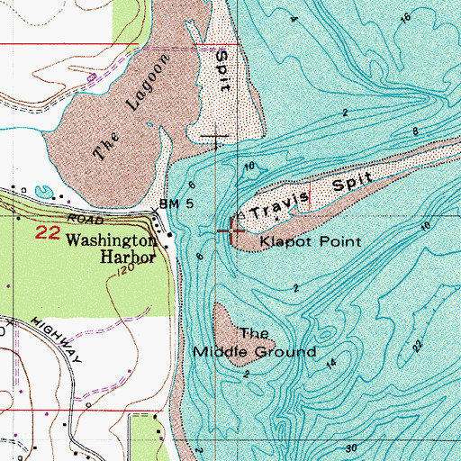 Topographic Map of Kiapot Point, WA
