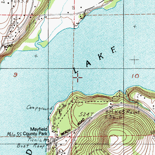Topographic Map of Klickitat Creek, WA