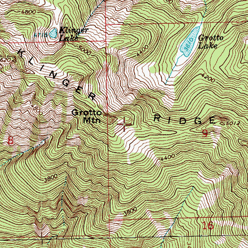 Topographic Map of Klinger Ridge, WA