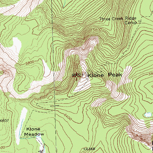 Topographic Map of Klone Peak, WA