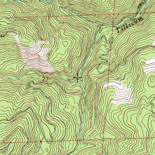 Topographic Map of Kloochman Creek, WA