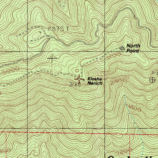 Topographic Map of Kloshe Nanitch, WA