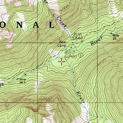 Topographic Map of Knerr Creek, WA