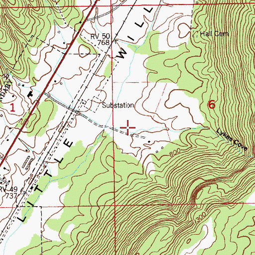 Topographic Map of Lykes Cove, AL