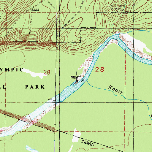 Topographic Map of Knorr Creek, WA