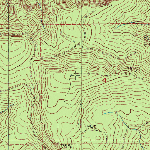 Topographic Map of Kosmos Lookout, WA