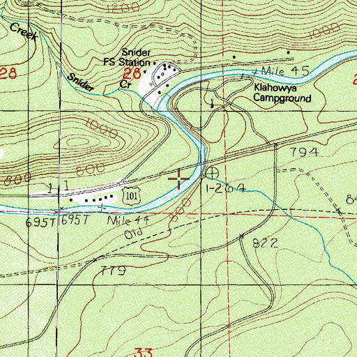 Topographic Map of Kugel Creek, WA