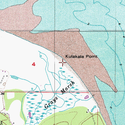 Topographic Map of Kulakala Point, WA