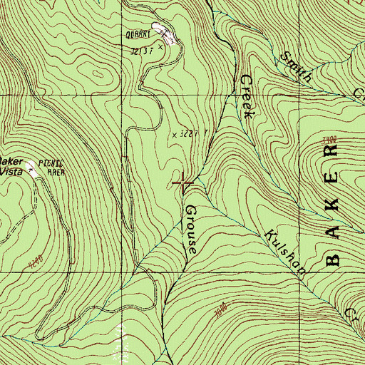 Topographic Map of Kulshan Creek, WA