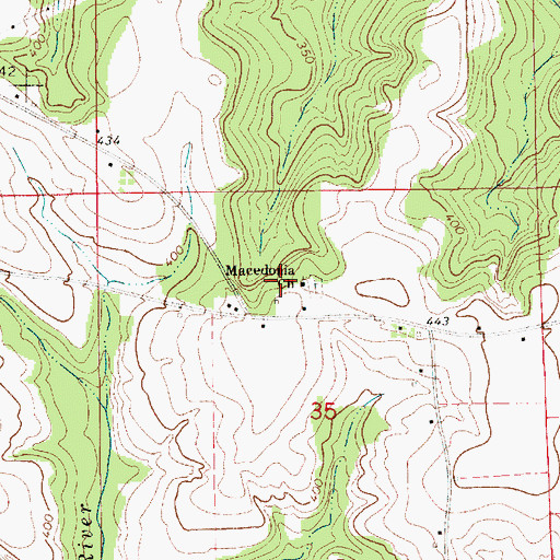 Topographic Map of Macedonia Church, AL