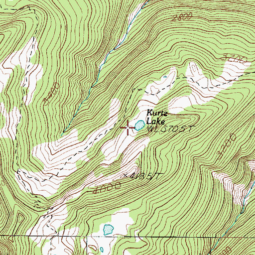 Topographic Map of Kurtz Lake, WA