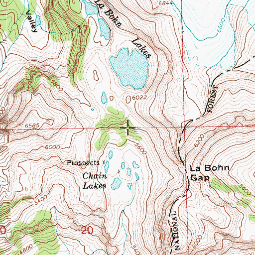 Topographic Map of La Bohn Gap, WA