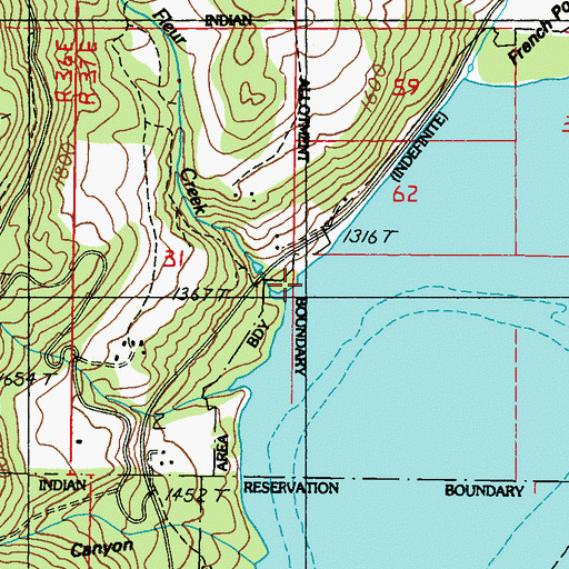 Topographic Map of La Fleur Creek, WA