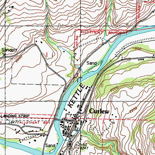 Topographic Map of LaFleur Creek, WA