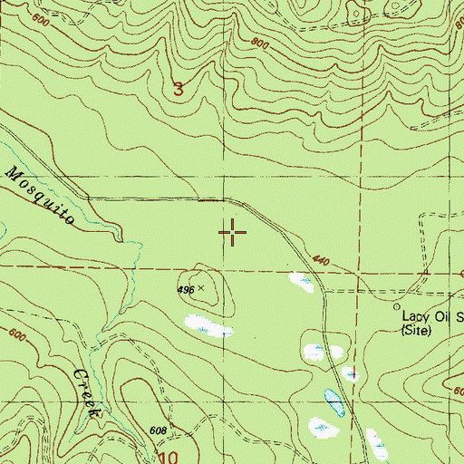 Topographic Map of Lacy Oil Seep, WA