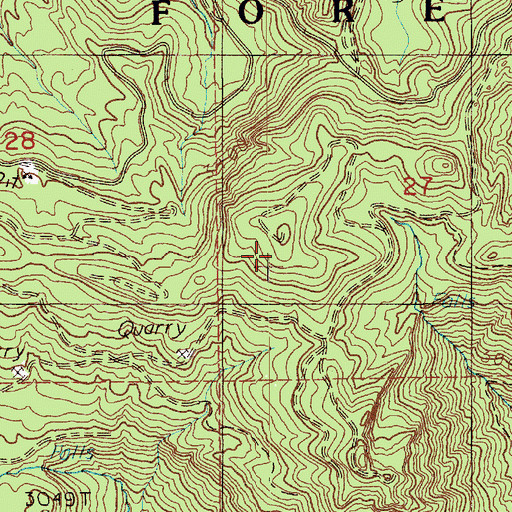 Topographic Map of Ladd Lookout, WA