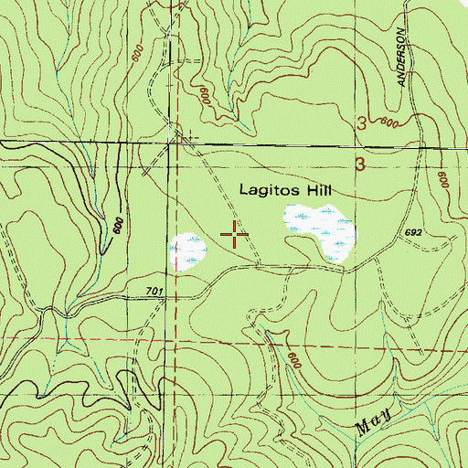 Topographic Map of Lagitos Hill, WA