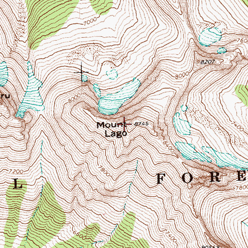 Topographic Map of Mount Lago, WA
