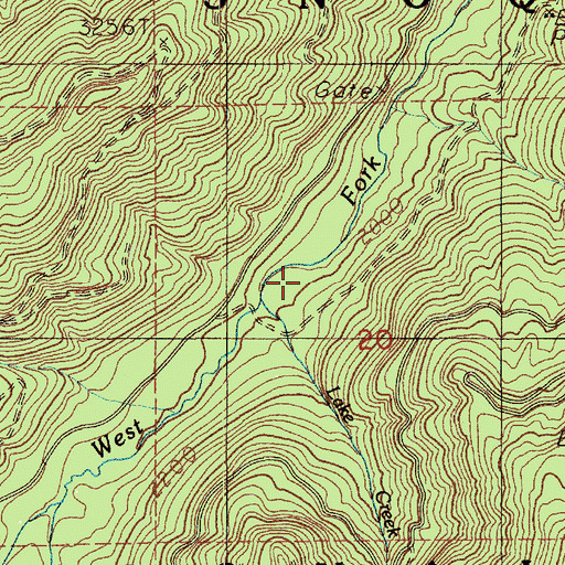 Topographic Map of Lake Creek, WA
