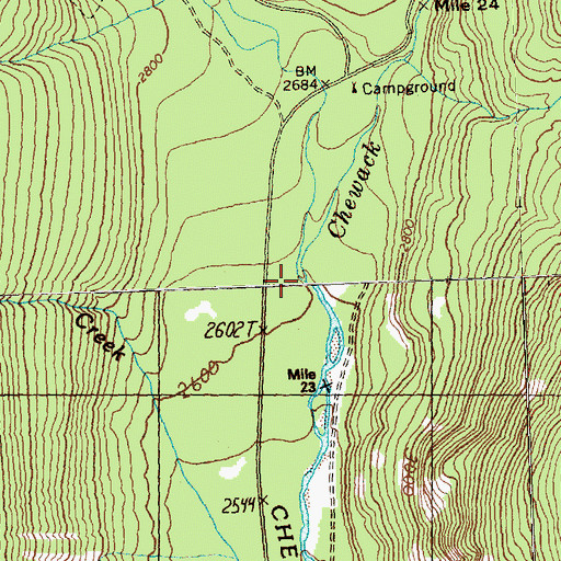 Topographic Map of Lake Creek, WA