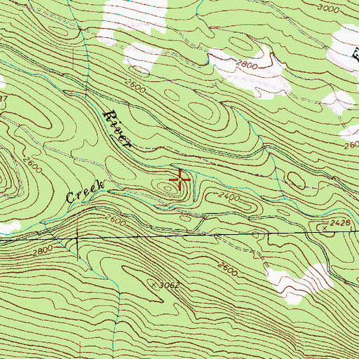 Topographic Map of Lake Creek, WA