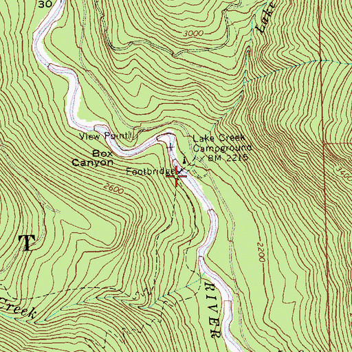 Topographic Map of Lake Creek, WA