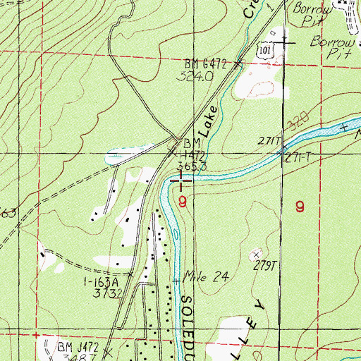Topographic Map of Lake Creek, WA