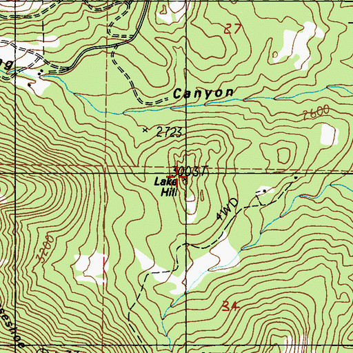 Topographic Map of Lake Hill, WA