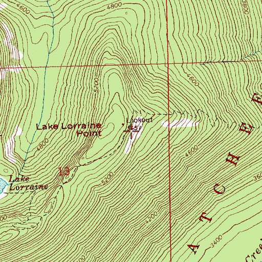 Topographic Map of Lake Lorraine Point, WA