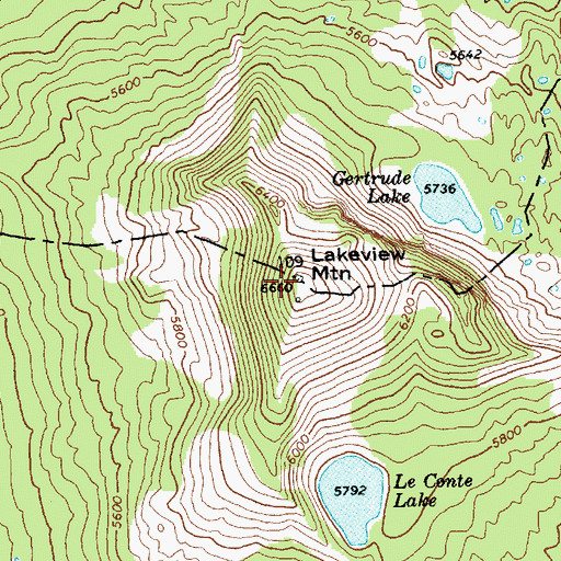 Topographic Map of Lakeview Mountain, WA