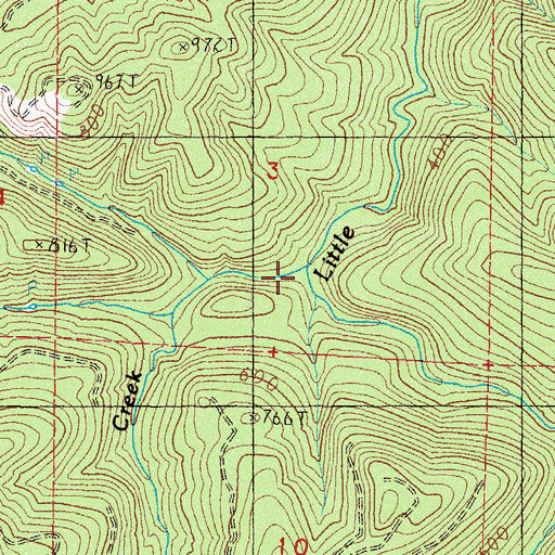 Topographic Map of Lamb Creek, WA